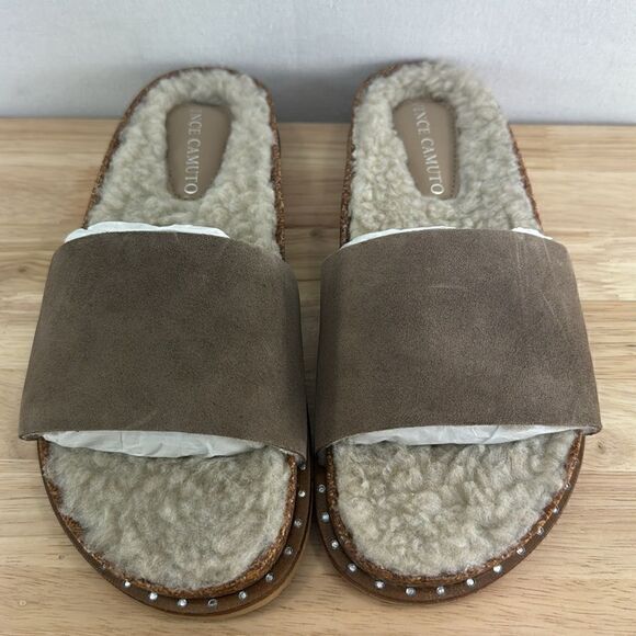 Vince Camuto Kanadial Sandal- Verona Suede- Tuscan Taupe- Size 6- NIB - Picture 2 of 8